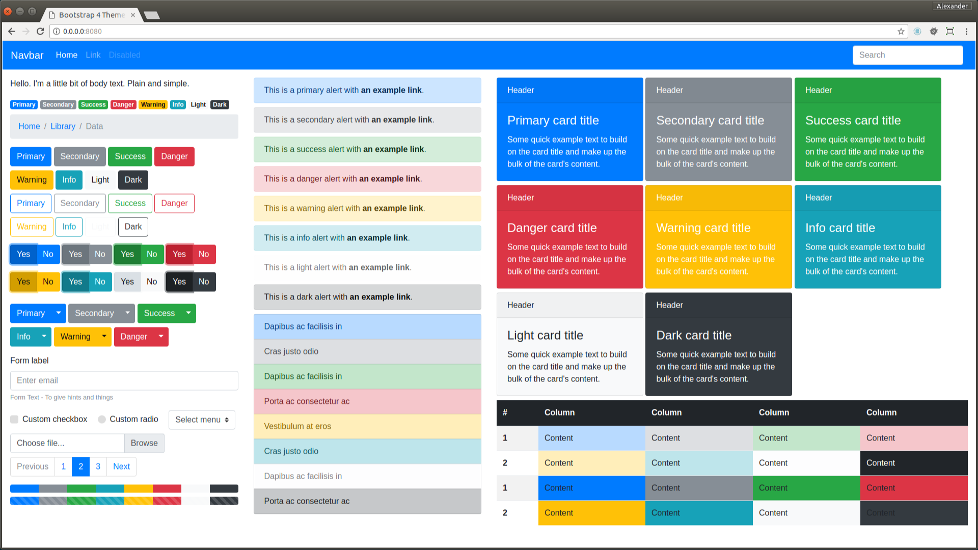 Bootstrap 5 цветовые схемы